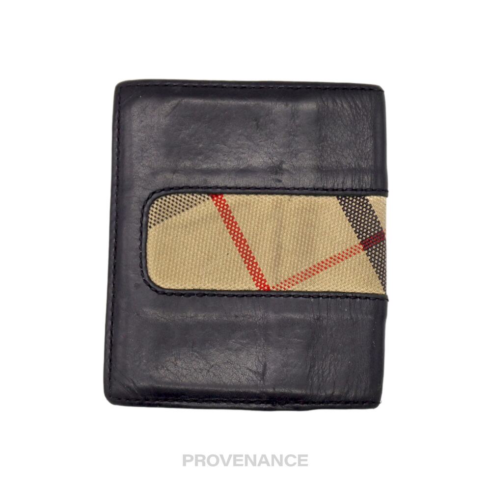 🔴 Burberry Pocket Organizer Wallet - Black Vintage Check - Picture 2 of 5